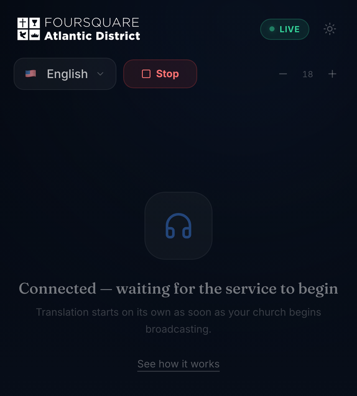Connected, waiting for the service to begin